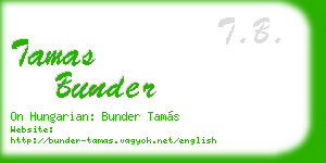 tamas bunder business card